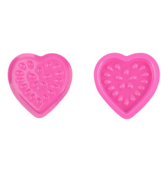 Glue palette 20 holes heart - raspberry