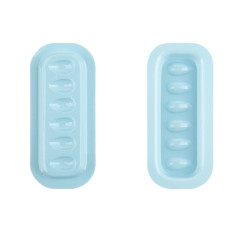6-hole rectangular glue tray - blue