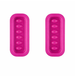 Glue Palette 6 Holes Rectangular - Raspberry
