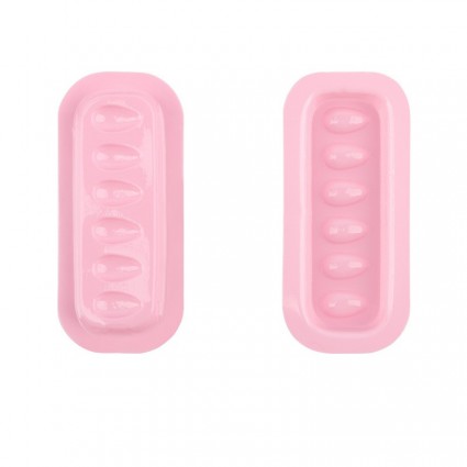 Glue Palette 6 Holes Rectangular - Pink