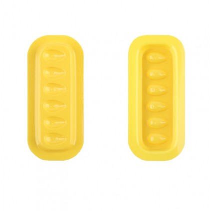6-hole rectangular glue tray - yellow