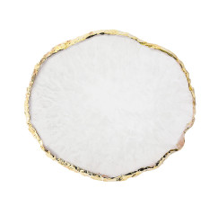 Round paint palette for mixing paints, gels (resin) - white