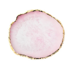 Round paint palette for mixing paints, gels (resin) - pink