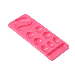 Palette for mixing different textures, pink / 8 cells /