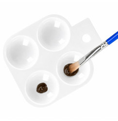 Palette for mixing paint, henna, varnishes, 4 cells / square
