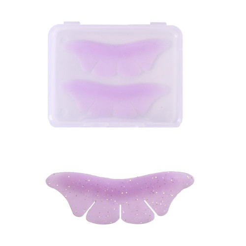 Płatki do rzęs Butterfly Lower Lash Roller Patch (1 para w pudełku) - Lawendowy brokat