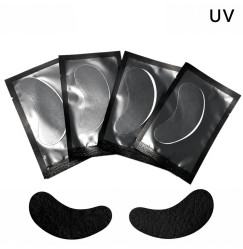 UV eyelash extension patches - black, 1 pair