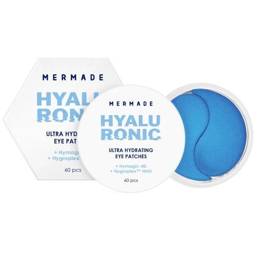Патчі гідрогелеві під очі MERMADE зволожуючі - Hyaluronic, 60 шт - УЦІНКА (до 07.26)