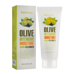 Pianka do mycia z oliwką FARMSTAY Olive Intensive Moisture Foam Cleanser, 100 ml - RABAT