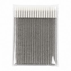 DISPOSABLE eyebrow and eyelash brushes 50 pcs per pack - black with glitter