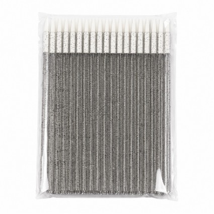 DISPOSABLE eyebrow and eyelash brushes 50 pcs per pack - black with glitter