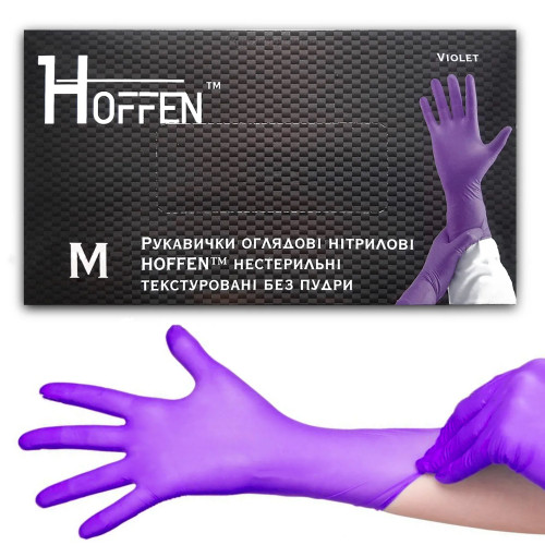 NITRILE gloves Hoffen 100 pcs per pack / purple / size M