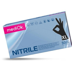Nitrile gloves MediOk, 100 pcs. packed, size XL / black
