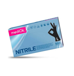 Nitrile gloves MediOk black, 100 pcs. packed, size L