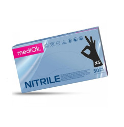 Nitrile gloves MediOk black, 100 pcs. packed, size XS