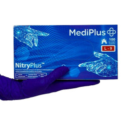 NITRILE gloves MediPlus 100 pcs per pack / blue NitryPlus / size L