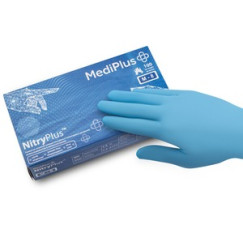 NITRILE gloves MediPlus 100 pcs per pack / blue NitryPlus / size M
