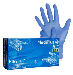 NITRILE gloves MediPlus 100 pcs per pack / blue NitryPlus / size S