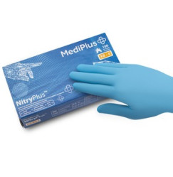NITRILE gloves MediPlus 100 pcs per pack / blue NitryPlus / size XS