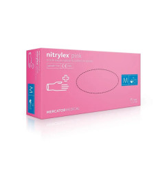 Rękawiczki nitrylowe Mercator Medical Nitrylex Pink - jasnoróżowe M