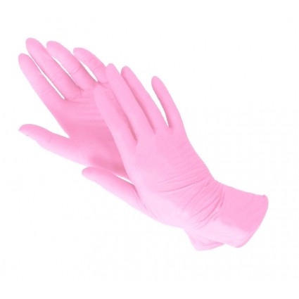 Рукавички нітрилові ніжно-рожеві Pink розмір M (пара, 2 шт)