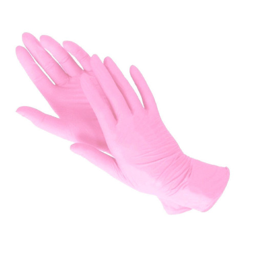 Рукавички нітрилові ніжно-рожеві Pink розмір M (пара, 2 шт)
