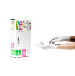 NITRILE gloves SANGIG Nitryle 100 pcs in pack - WHITE - size S