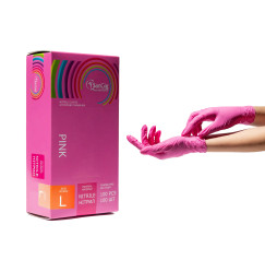 NITRILE gloves SANGIG Nitryle 100 pcs in pack - PINK - size L