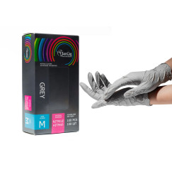 NITRILE gloves SANGIG Nitryle 100 pcs in pack - GRAY - size M