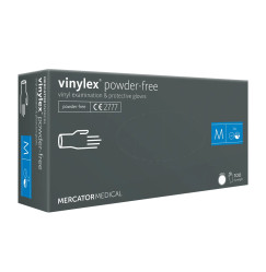 Rękawice winylowe Mercator Medical Vinylex 100 szt. w opakowaniu, rozmiar M - transparentne