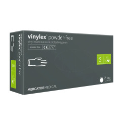 Rękawice winylowe Mercator Medical Vinylex 100 szt. w opakowaniu, rozmiar S - transparentne