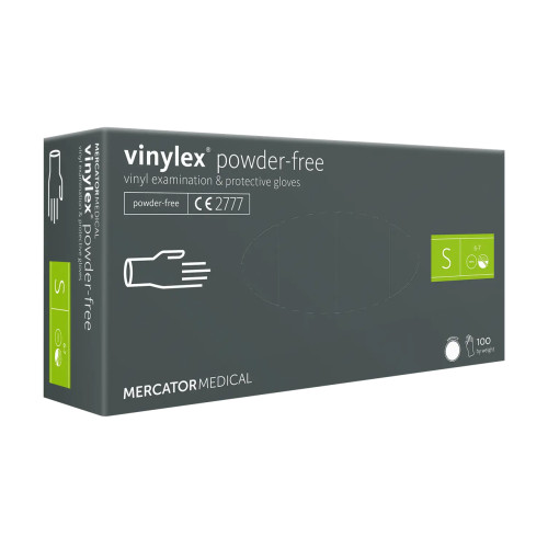 Mercator Medical Vinylex Vinyl Gloves 100 pcs per pack, size S - transparent