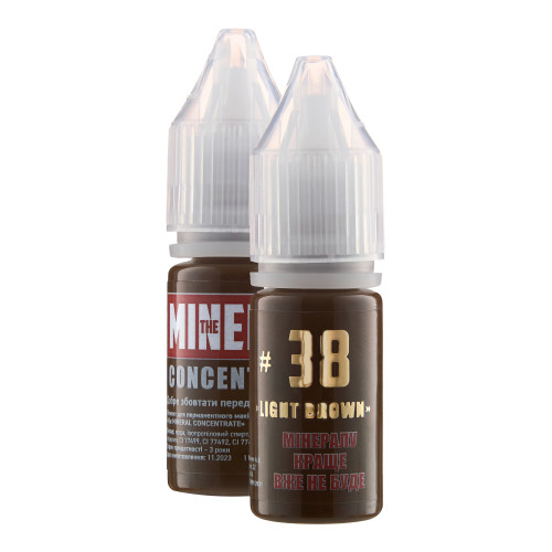 Eyebrow tattoo pigment The Mineral / CONCENTRATE / #38 Light Brown, 11 ml