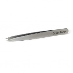 Пінцет для брів Design Lashes / точковий срібло