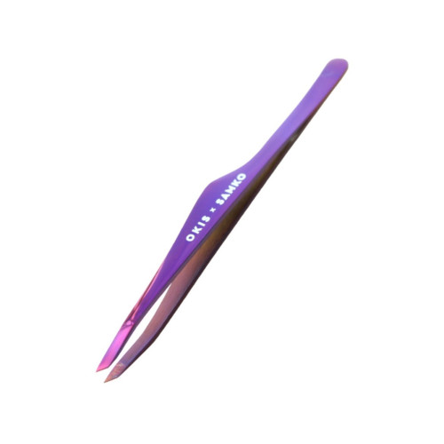 Eyebrow tweezers classic beveled Okis x Samko / Easy Tweezy / purple