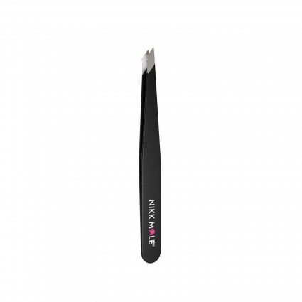 Pęseta do brwi NIKK MOLE Slanted Eyebrow (ostra) - czarna