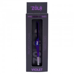 Пінцет для брів професійний скошений ZOLA - PREMIUM Series - VIOLET