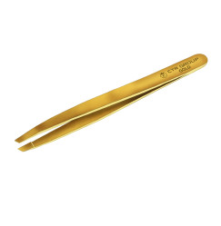 Eyebrow tweezers beveled CTR GROUP & KUCHMA NATALI / golden Gold
