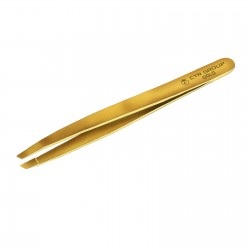 Пінцет для брів скошений CTR GROUP   KUCHMA NATALI / золотий Gold