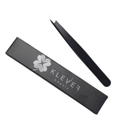 Eyebrow tweezers beveled Klever Beauty / black