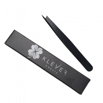 Eyebrow tweezers beveled Klever Beauty / black