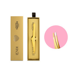 Lendi Angled Eyebrow Tweezers / Golden Spark / gold (in a box)