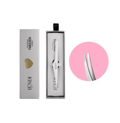 Lendi Angled Eyebrow Tweezers / Moonlight Silver / silver (in a box)