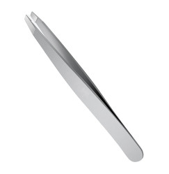 Eyebrow tweezers beveled sharp unbranded / metallic