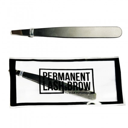 Пінцет для брів скошений Permanent Lash   Brow