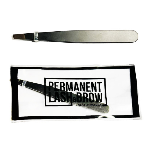 Пінцет для брів скошений Permanent Lash   Brow