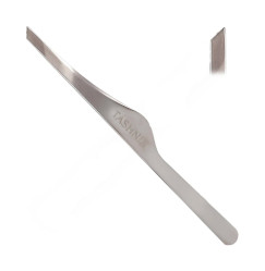 Eyebrow tweezers beveled Tashnik / metallic