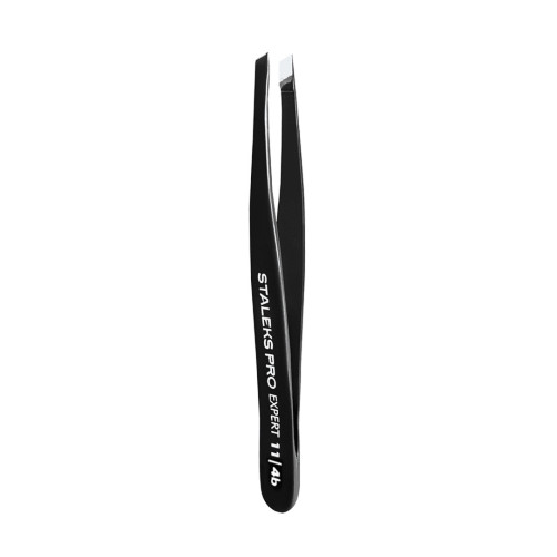 Пінцет для брів STALEKS PRO EXPERT / 11 TYPE 4 / чорний