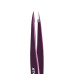 Пінцет для брів STALEKS PRO EXPERT / 11 TYPE 5 / фіолетовий