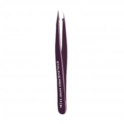 Пінцет для брів STALEKS PRO EXPERT / 11 TYPE 5 / фіолетовий
